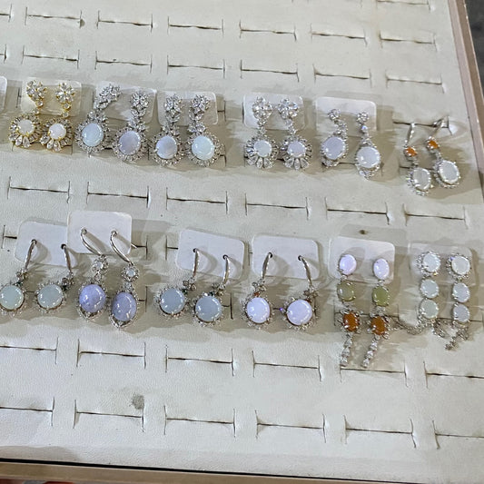 Jade earrings*10 pairs(1.25*1.25cm)