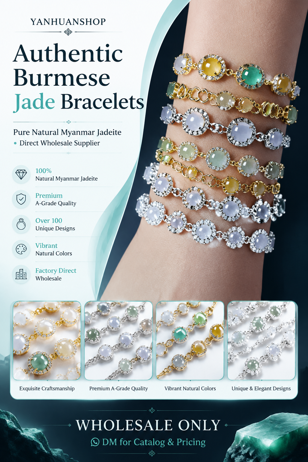 Burmese jade bracelet *10 pieces