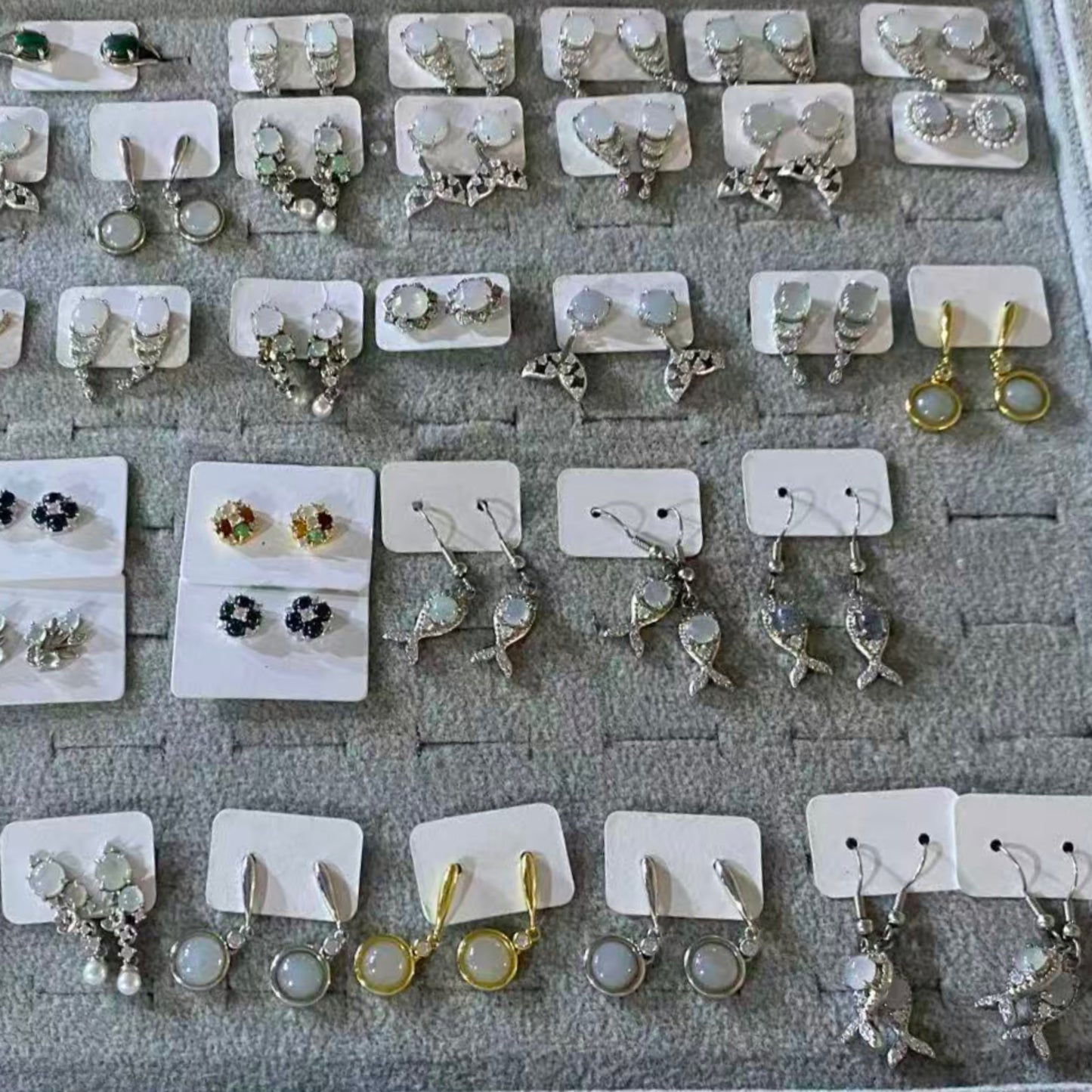 Jade earrings*10 pairs（1*1cm）