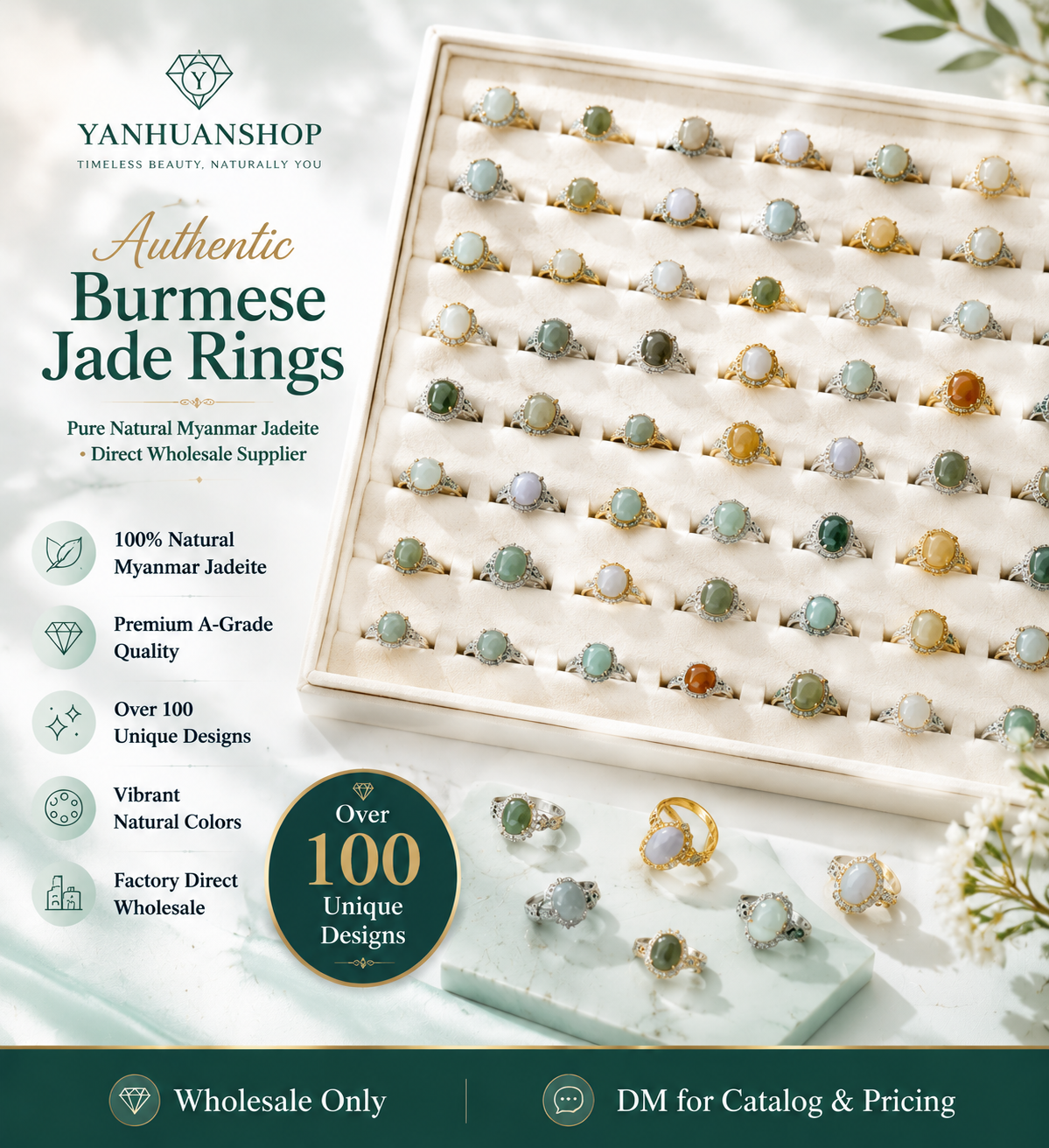 Jade ring*10 rings（1*1cm）