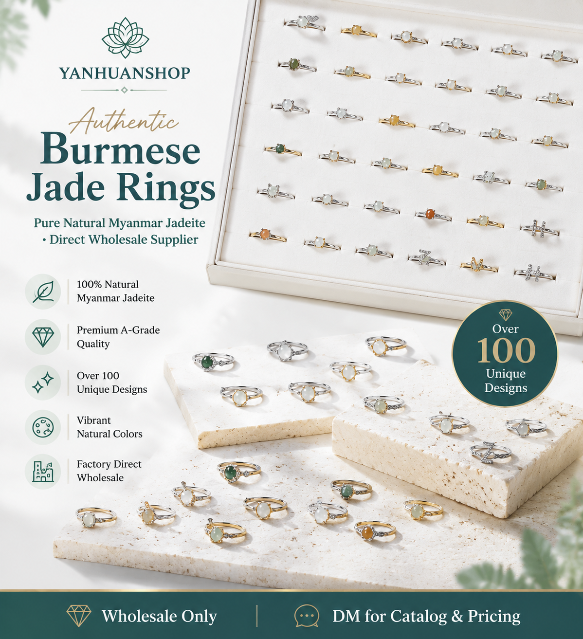 Jade ring*10 rings（0.25*0.25cm）