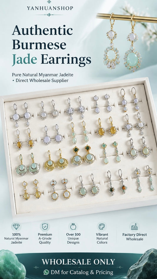 Jade earrings*10 pairs（1.25*1.25cm）